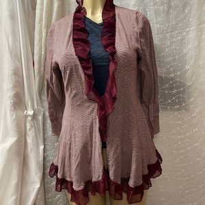 Anthropologie Guinevere Ruffled Cardigan